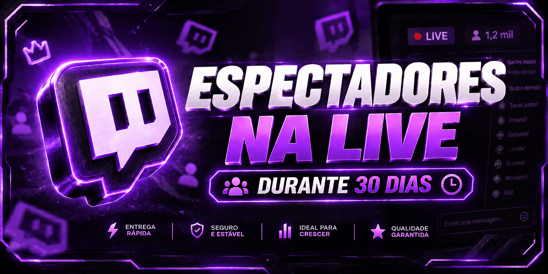 Twitch Espectadores (30 Dias)